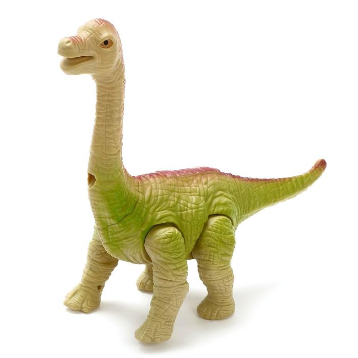 Динозавр «Брахиозавр травоядный», работает от батареек, с проектором, цвет МИКС - фото 1883286560