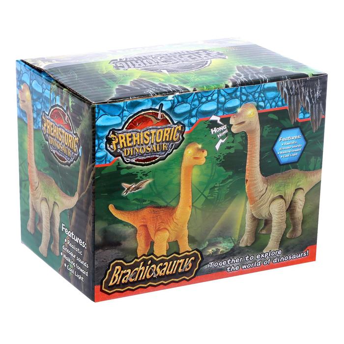 Динозавр «Брахиозавр травоядный», работает от батареек, с проектором, цвет МИКС - фото 1925822978