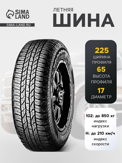 Шина летняя Yokohama Geolandar A/T G015 225/65 R=17 102H
