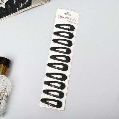 Невидимки для волос «Классика», набор10 шт., 4 см, чёрные