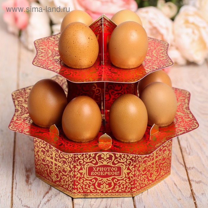 Подставка пасхальная на 12 яиц «Христос Воскресе!» - Фото 1