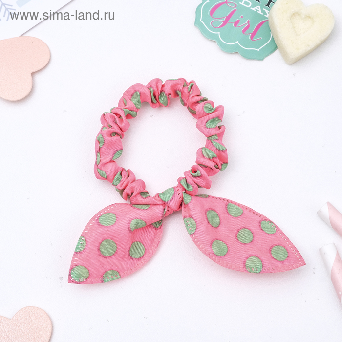 Резинка для волос «Веселые ушки», кружева мелкий шарик, МИКС - Фото 1