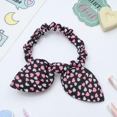 Резинка для волос «Веселые ушки», кружева сердечки, МИКС