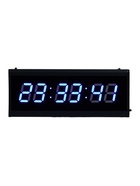 Часы электронные настенные, 19×3×48 см, синяя индикация 1716985