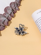 Крабик для волос «Синий туман», крыло бабочки, 2.5 см, серебро - Фото 2