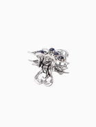 Крабик для волос «Синий туман», крыло бабочки, 2.5 см, серебро - Фото 4