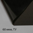 Плёнка полиэтиленовая, техническая, 60 мкм, чёрная, длина 100 м, ширина 3 м, рукав (1.5 × 2 м), Эконом 50% - Фото 1