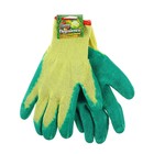 Перчатки, х/б плотной вязки, с нитриловым обливом, жёлтые, Greengo - Фото 2