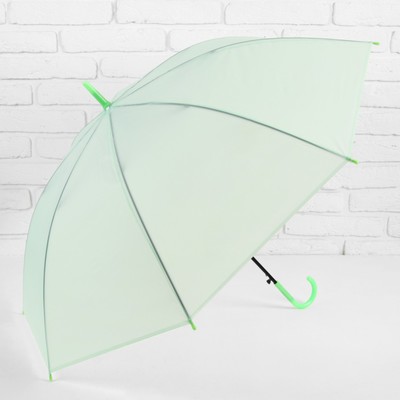 Зонт полуавтоматический «Однотонный», 8 спиц, R = 46 см, цвет зелёный