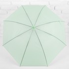 Зонт полуавтоматический «Однотонный», 8 спиц, R = 46 см, цвет зелёный - Фото 2