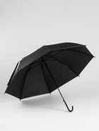 Зонт - трость полуавтоматический «Однотонный», 8 спиц, R=46/55 см, d=92 см, чёрный - Фото 3