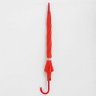 Зонт - трость полуавтоматический «Однотонный», 8 спиц, R = 46 см, цвет красный - Фото 5