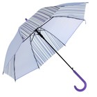 Зонт полуавтоматический «Полоска», 8 спиц, R = 55 см, цвет сиреневый - Фото 2