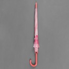 Зонт - трость полуавтоматический «Цветы», 8 спиц, R = 55 см, цвет розовый - Фото 5