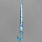 Зонт - трость полуавтоматический «Цветы», 8 спиц, R = 55 см, цвет голубой - Фото 5