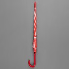 Зонт - трость полуавтоматический «Цветы», 8 спиц, R = 55 см, цвет красный - Фото 5