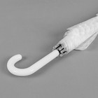 Зонт полуавтоматический «Однотонный», 3D, 8 спиц, R = 55 см, цвет белый - Фото 4