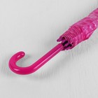 Зонт - трость полуавтоматический «Однотонный», 3D, 8 спиц, R = 55 см, цвет розовый - Фото 4