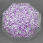 Зонт - трость полуавтоматический «Цветы», 8 спиц, R = 40 см, цвет сиреневый - Фото 2