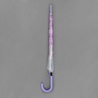 Зонт - трость полуавтоматический «Цветы», 8 спиц, R = 40 см, цвет сиреневый - Фото 5