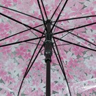 Зонт - трость полуавтоматический «Цветы», 8 спиц, R = 40 см, цвет розовый - Фото 3