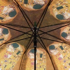 Зонт - трость полуавтоматический "Поцелуй", 8 спиц, R = 52 см, цвет бежевый - фото 24546083