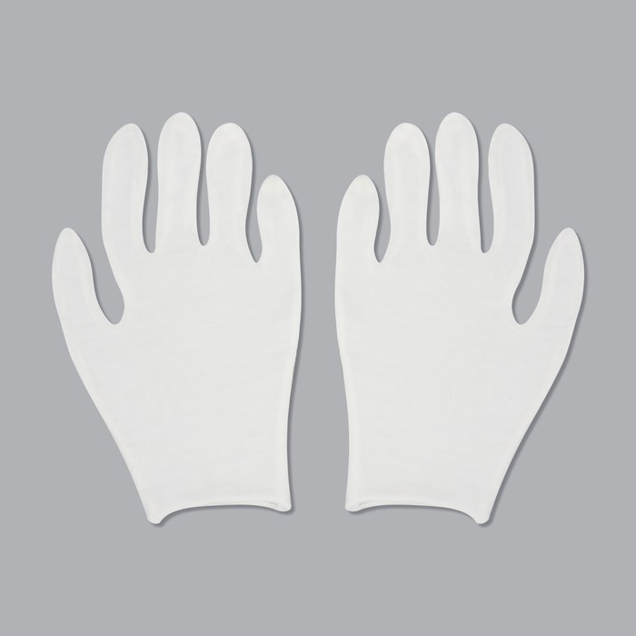 Перчатки хлопковые, размер S, пара, фасовка 12 шт, цвет белый - фото 1908301065