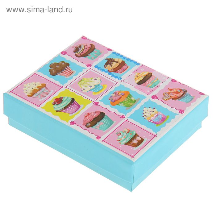 Коробка подарочная "Пирожное", 9,5 х 7,5 х 2,5 см - Фото 1