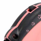 Рулетка с прорезиненным корпусом "Лапки", 3 м, до 30 кг, черно-розовая - Фото 2