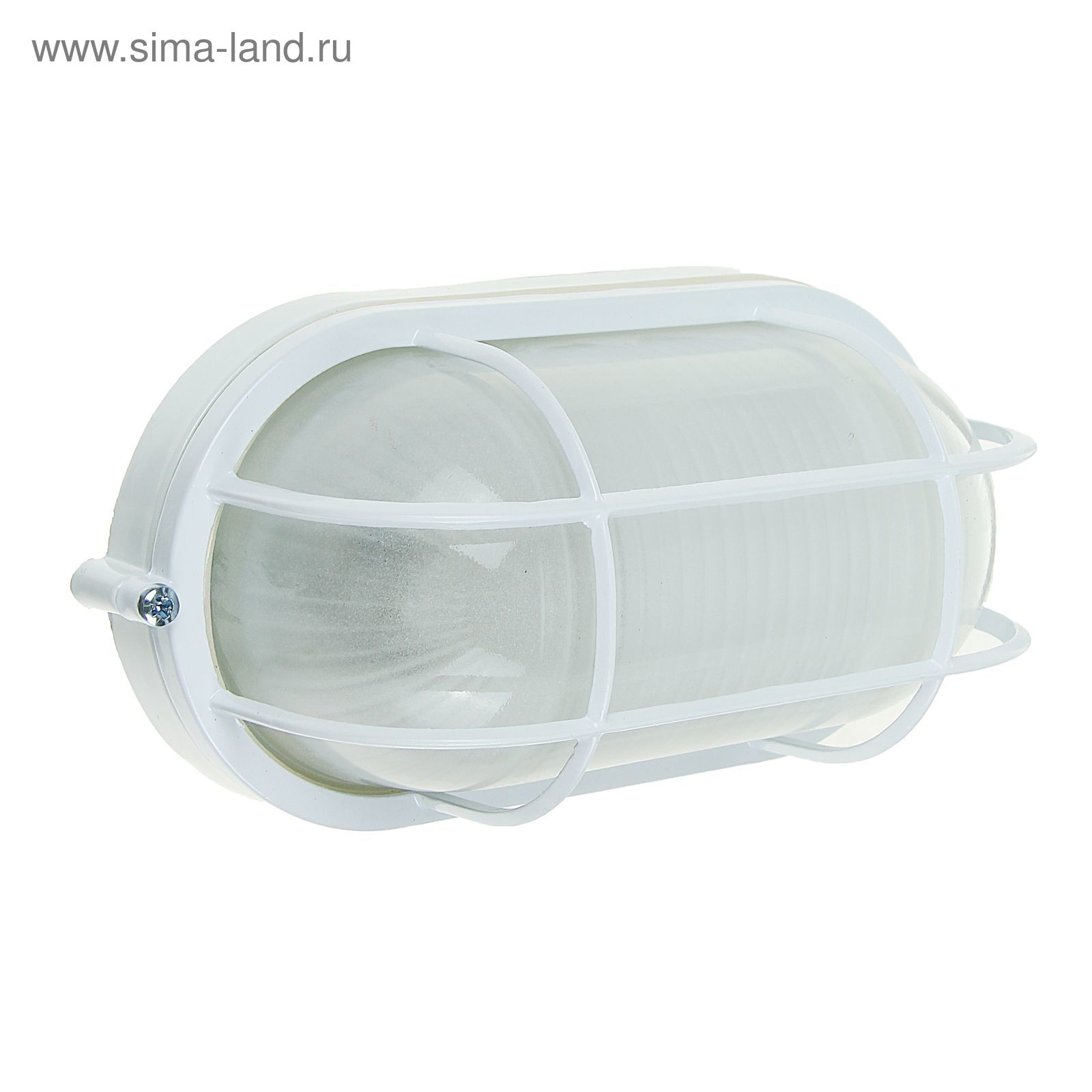 Светильник TDM НПБ1402, Е27, 60 Вт, IP54, овальный с решеткой, белый ...