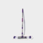 Швабра для мытья пола плоская Доляна, насадка из микрофибры 55×14 см, телескопическая стальная ручка 80-128 см, МИКС - Фото 8