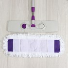 Швабра для мытья пола плоская Доляна, насадка из микрофибры 55×14 см, телескопическая стальная ручка 80-128 см, МИКС - Фото 6