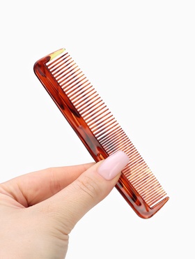 Расчёска комбинированная, 12.5?3 (±1) см, цвет янтарный (комплект 10 шт)