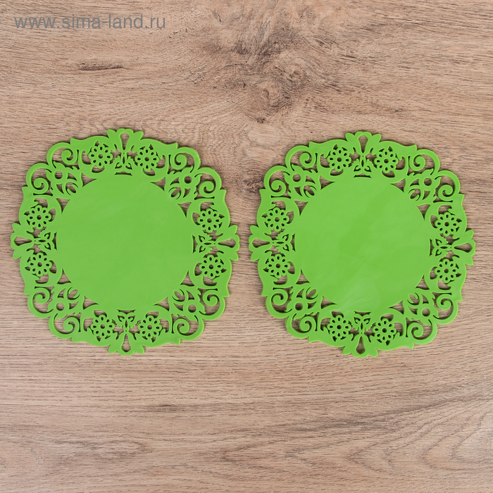 Набор подставок под горячее, 2 шт, 15 см "Чаепитие", цвета МИКС - Фото 1