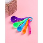 Набор мерных ложек Доляна «Креатив», 5 шт.: 1 мл, 2.5 мл, 5 мл, 7.5 мл, 15 мл, цвет МИКС - Фото 5