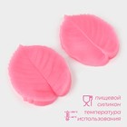 Молд Доляна «Листва», силикон, 8.2×6.3 см, розовый - Фото 2