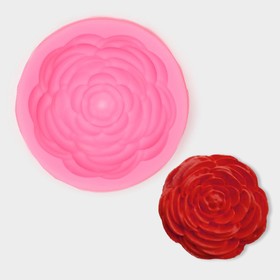 Силиконовый молд «Прекрасная роза», 5,7×5,7×1,2 см, цвет МИКС