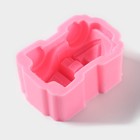 Молд Доляна «Машинка», силикон, 9,9×6,6×3,9 см, цвет розовый - фото 8310544