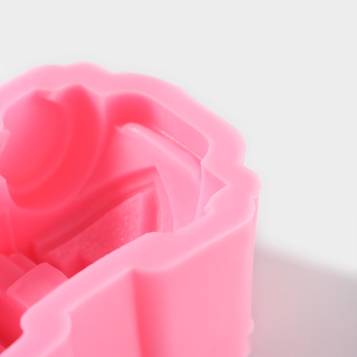 Молд Доляна «Машинка», силикон, 9,9×6,6×3,9 см, цвет розовый - фото 1880313226