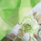 Комплект штор для кухни Нежность 285х160см,  цв.зеленый, вуаль принт МИКС, пэ100% - Фото 2