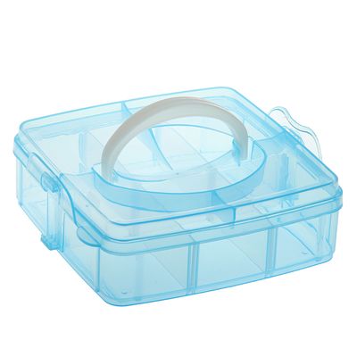 Органайзер для хранения, пластик, 6 ячеек, 15×15×5 см, цвет МИКС