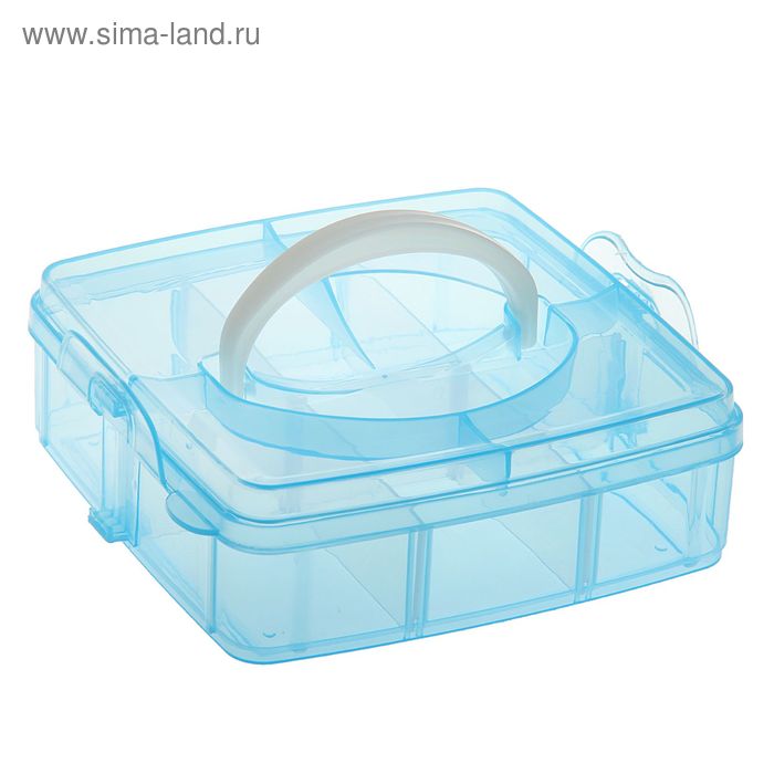 Органайзер для хранения, пластик, 6 ячеек, 15×15×5 см, цвет МИКС - Фото 1