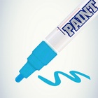 Маркер-краска MunHwa, лаковый, нитро-основа, голубой, узел 4 мм - Фото 8