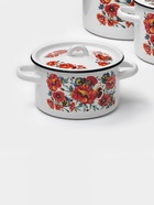 Набор кастрюль эмалированных «Маки. Мечта», 3 предмета: 1.5 л, 2.9 л, 4.5 л, белый - Фото 2