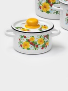 Набор кастрюль эмалированных «Земляника», 3 предмета: 1.5 л, 2.9 л, 4.5 л, белый - Фото 2