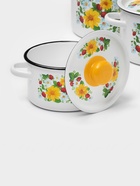 Набор кастрюль эмалированных «Земляника», 3 предмета: 1.5 л, 2.9 л, 4.5 л, белый - Фото 3