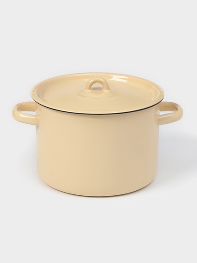 Кастрюля эмалированная, 4.5 л, d=20 см, h=14.5 см, цилиндрическая, МИКС