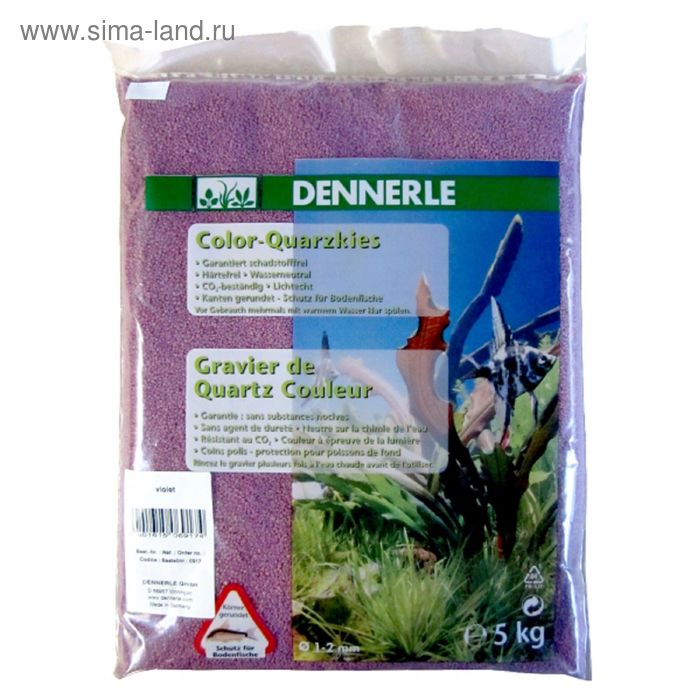 Цветной кварцевый гравий,Dennerle Color Quartz Gravel, фиолетовый, фракция 1-2 мм - Фото 1