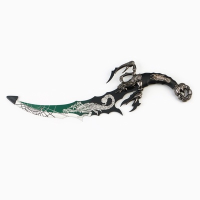 Макет оружия «Сувенирный нож на подставке. Скорпион на лезвии и рукоятке», 53.5 см