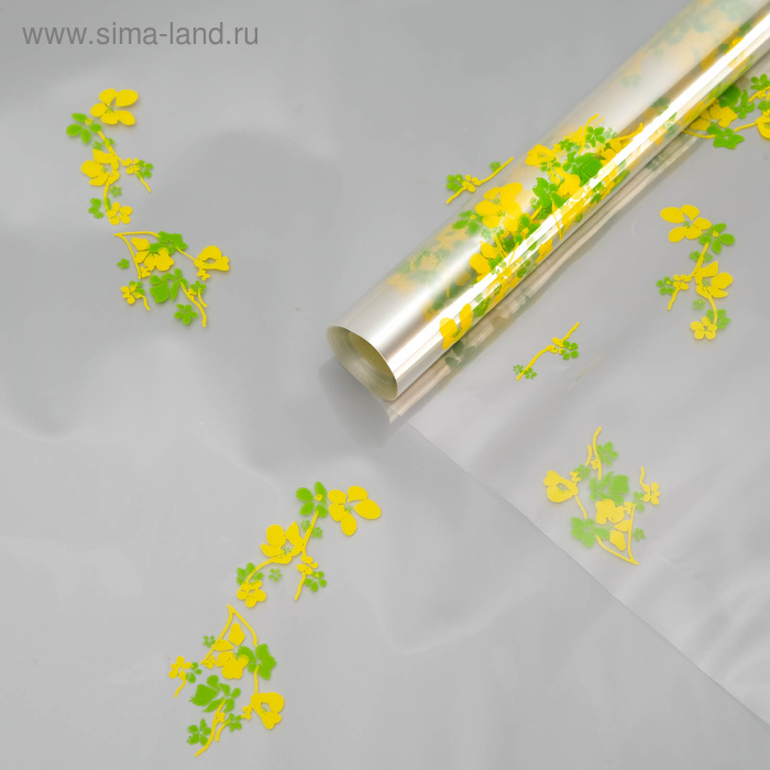 Пленка для цветов "Анютины глазки", 0,7 х 6 м, 40 мкм - Фото 1